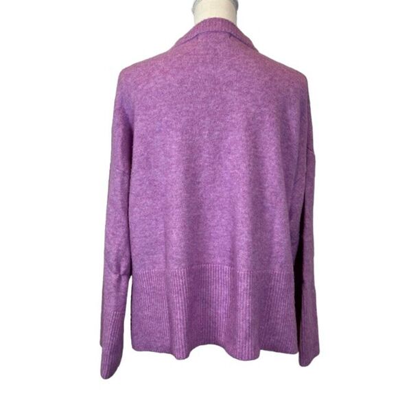 Elodie Wool Blend Crew Neck Split Hem Wide Sleeved Sweater Oversized Small - Picture 3 of 11